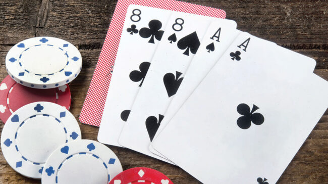 Poker cards and chips