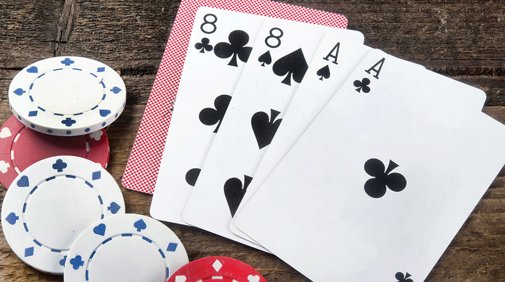 Poker cards and chips