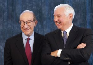 Former Fed Chairman Alan Greenspan with Earl Wright