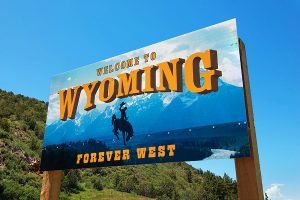 welcome to Wyoming billboard sign