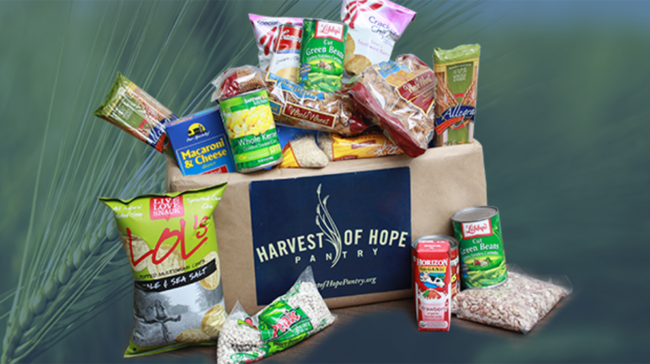 package of food from a food bank