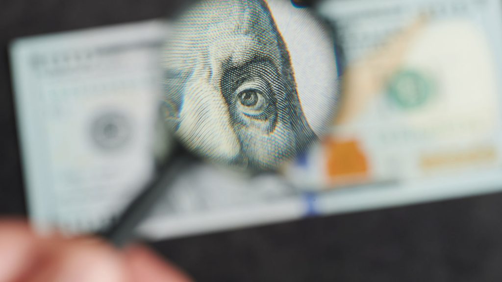 Close up of money
