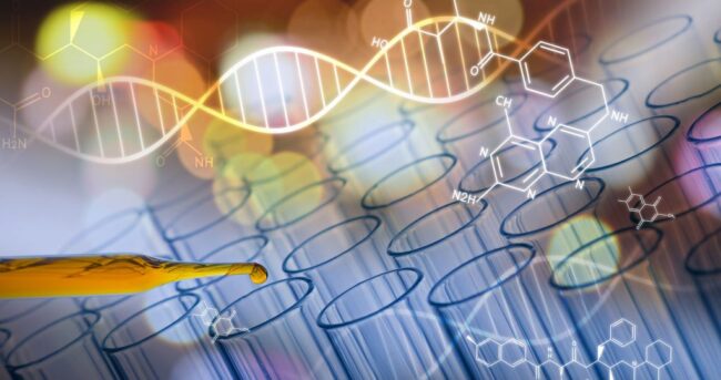 dna stands and test tubes