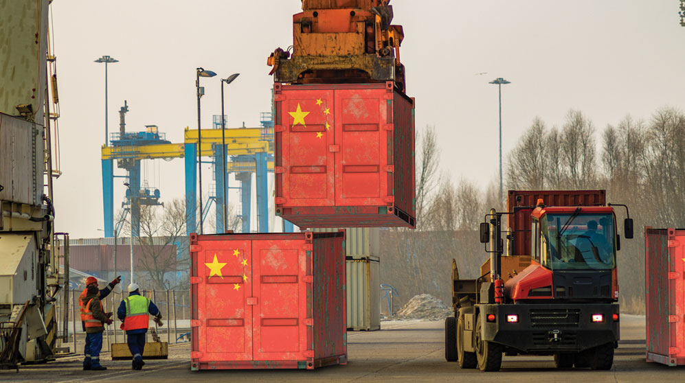 Shipping containers in China