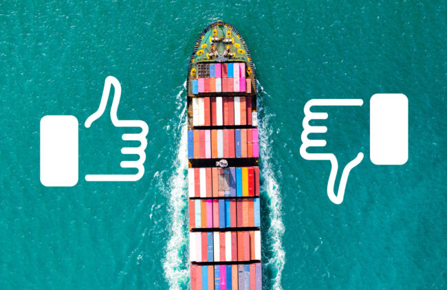 Photo of a cargo ship