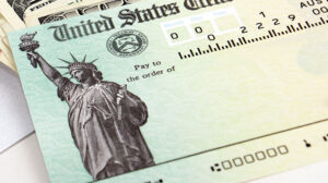 Photo of a paper refund check