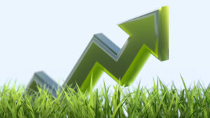 a photo of a zig zag arrow going up