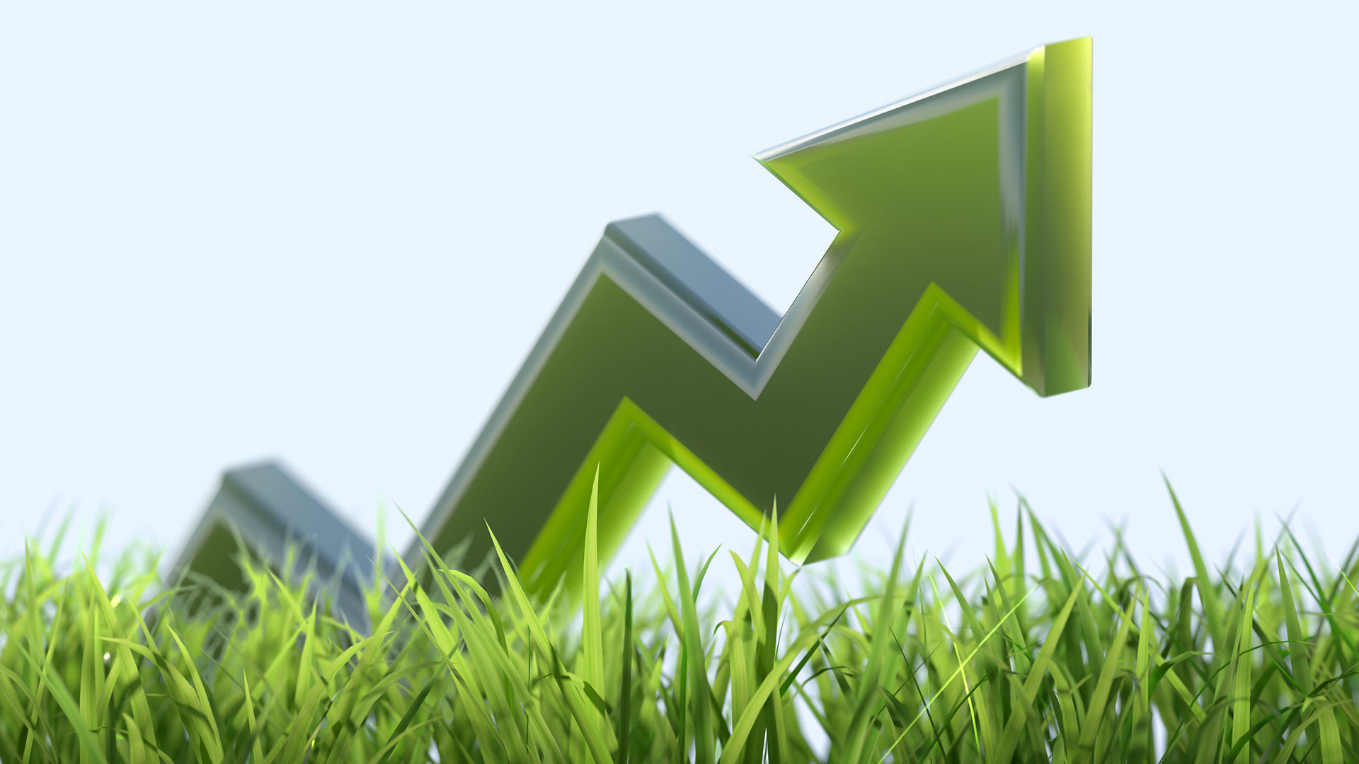 a photo of a zig zag arrow going up