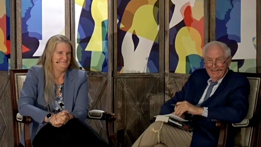 Photo of Dr. Jean Twenge and Earl Wright.