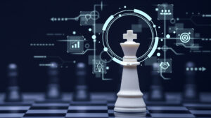 Photo of the king from a chess board