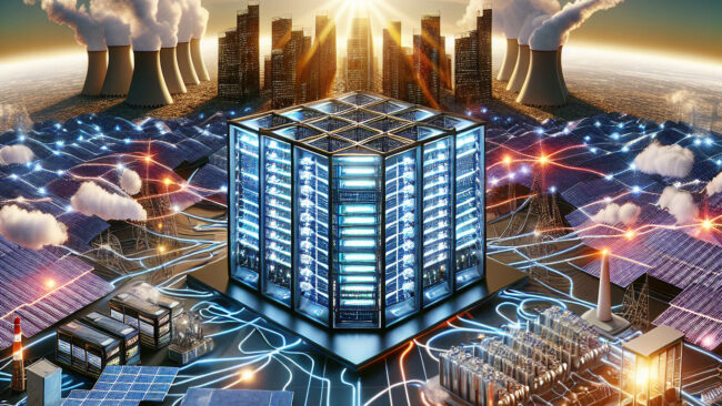 Graphic of an AI data center power supply