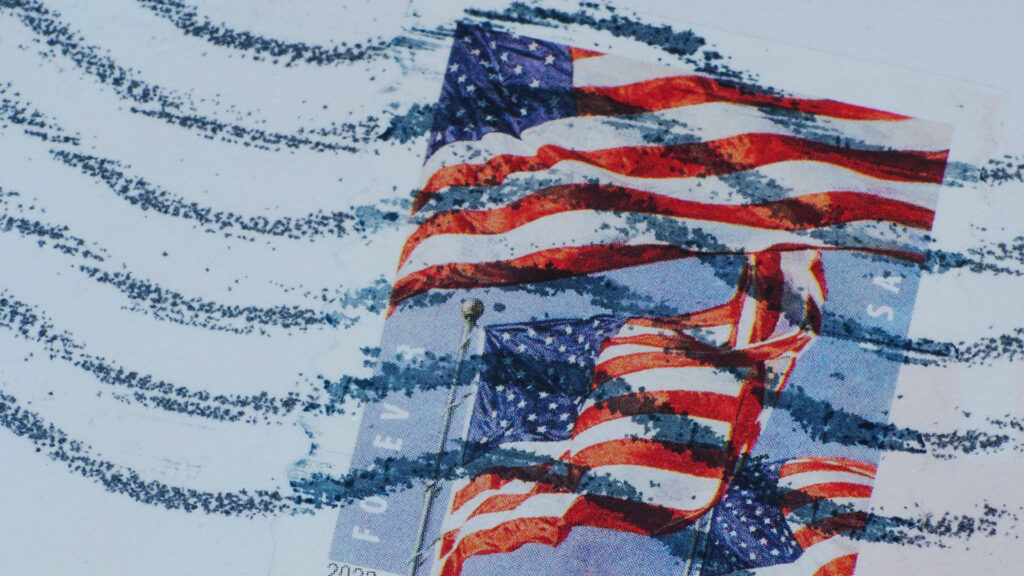 Photo of a stamp on mail