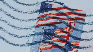 Photo of a stamp on mail