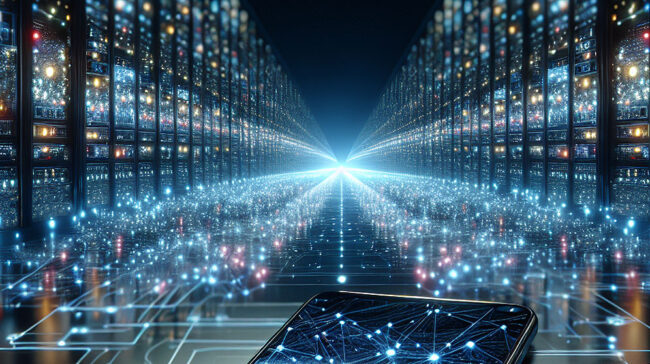 Futuristic illustration of AI