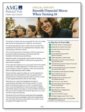 Cover of "Smooth Financial Moves When Turning 18" report