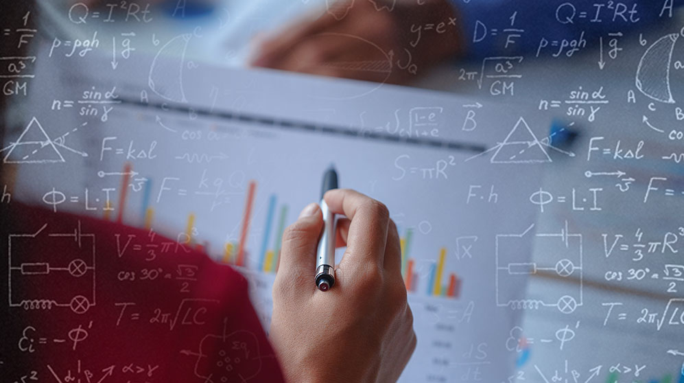 Photo of a person reviewing financial data